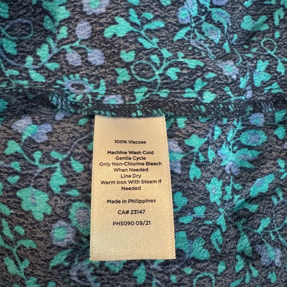 Talbots Blue Patterned Midi Dress - Picture 5 of 6